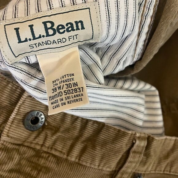 (2) L.L. Bean corduroy pants standard fit; ORVIS corduroy pants brown 38 X30 men - Picture 6 of 9